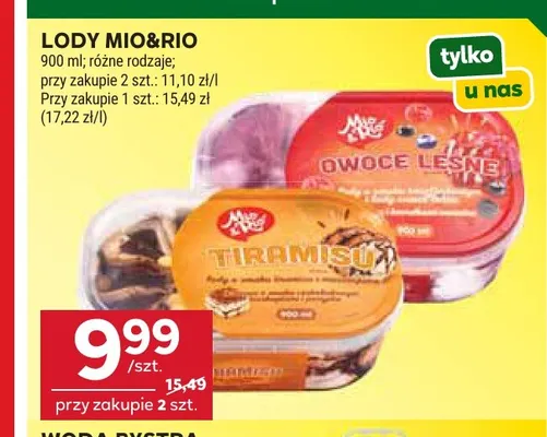 Lody Mio & Rio owoce leśne promocja w Stokrotka