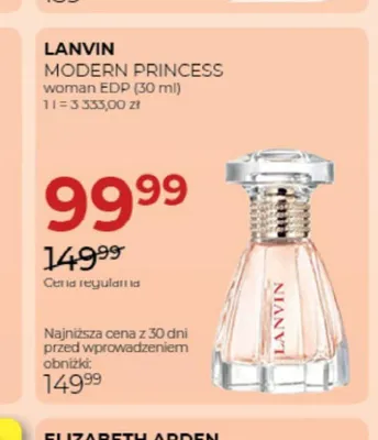 Woda perfumowana damska Lanvin Modern Princess promocja w Drogerie Jawa