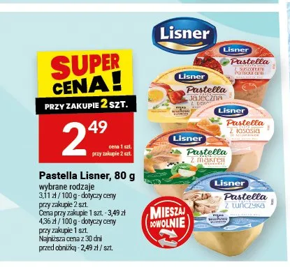 Pastella z łososia Lisner promocja w Twój Market