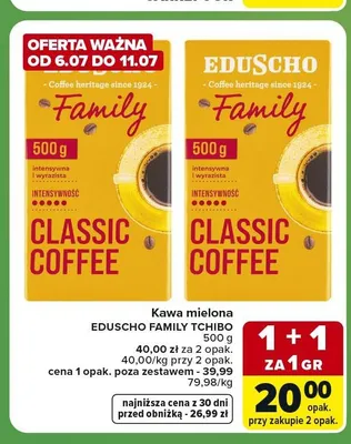 Kawa mielona Eduscho Family Tchibo promocja w Carrefour Express