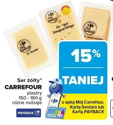 Ser żółty CARREFOUR plastry promocja w Carrefour