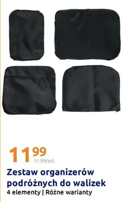 Zestaw organizerów podróżnych do walizek promocja w Action
