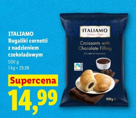 Rogaliki cornetti z nadzieniem czekoladowym promocja w Lidl