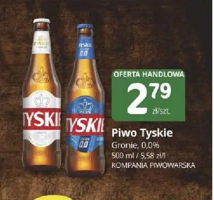 Piwo bezalkoholowe Tyskie promocja w Marketvita