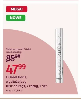 Wydłużający tusz do rzęs L'Oréal Paris Telescopic promocja w Rossmann