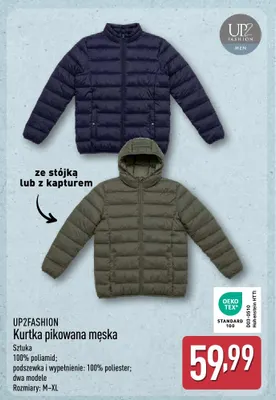 Kurtka pikowana męska z kapturem UP2FASHION promocja w Aldi