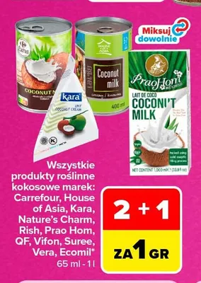 Śmietanka kokosowa Kara promocja w Carrefour