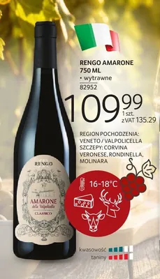Wino czerwone Rengo Amarone promocja w Selgros
