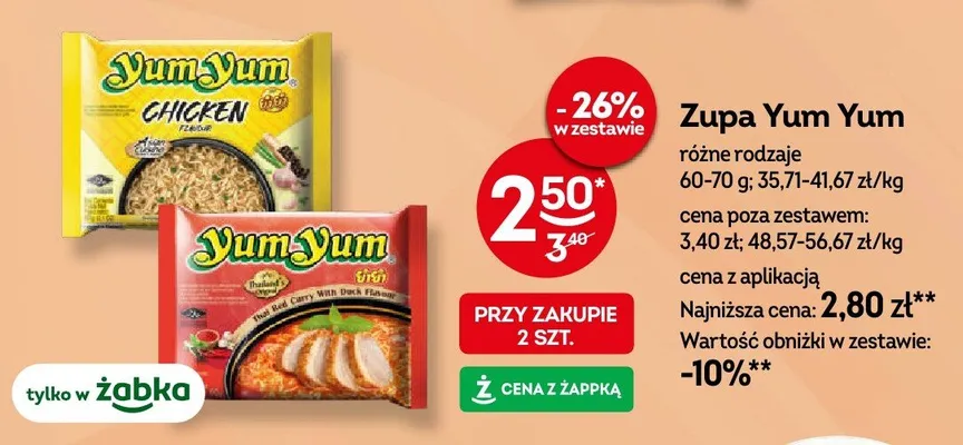Zupa Yum Yum promocja w Żabka