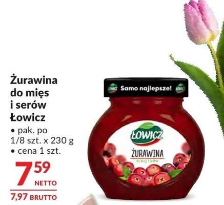 Żurawina do mięs i serów Łowicz promocja w Makro