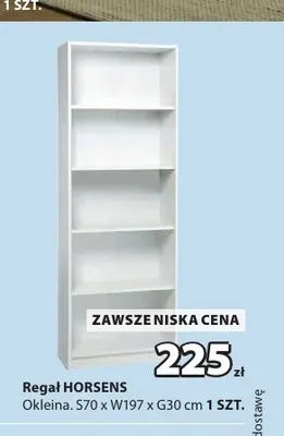 Regał Horsens 70x197x30 cm promocja w Jysk
