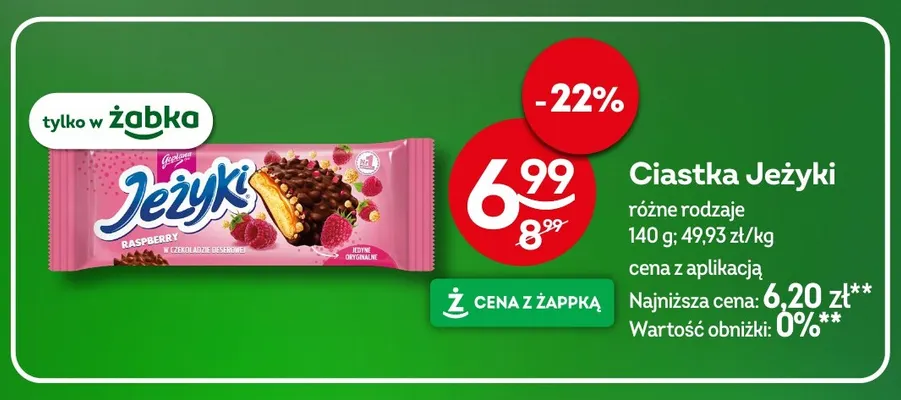 Ciastka Jeżyki promocja w Żabka