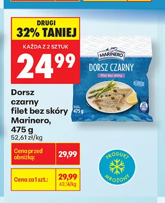 Dorsz czarny filet bez skóry Marinero promocja w Biedronka