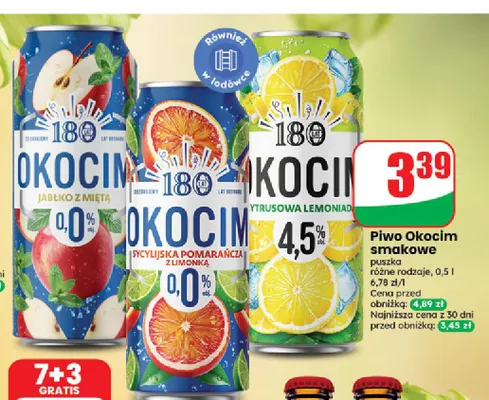 Piwo Okocim smakowe Cytrusowa lemoniada promocja w Dino