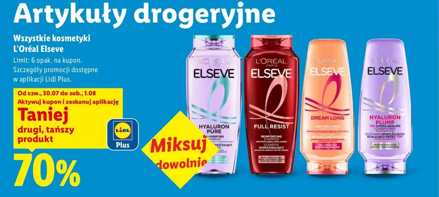 Kosmetyki L'Oreal Elseve promocja w Lidl