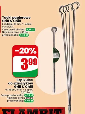 Szpikulce do szaszłyków Grill & Chill promocja w Dino
