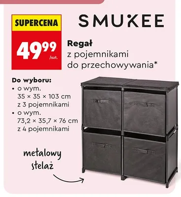 Regał z pojemnikami do przechowywania promocja w Biedronka