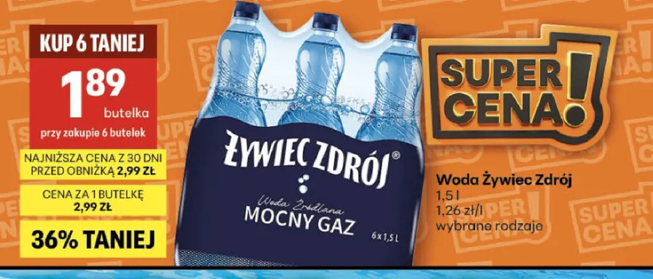 Woda Żywiec Zdrój promocja w Delikatesy Centrum