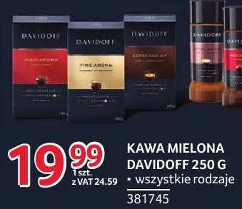 Kawa mielona Davidoff 250 g promocja w Selgros