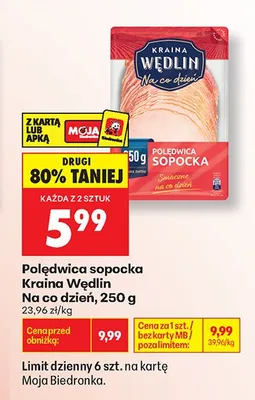 Polędwica sopocka Kraina Wędlin Na co dzień promocja w Biedronka