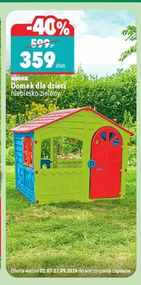 Domek dla dzieci Mookie niebiesko-zielony promocja w Biedronka Home