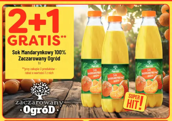 Sok mandarynkowy Zaczarowany Ogród 100% promocja w POLOmarket