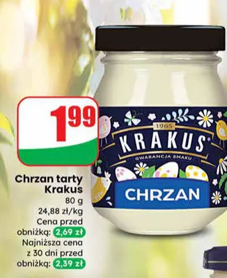 Chrzan tarty Krakus promocja w Dino
