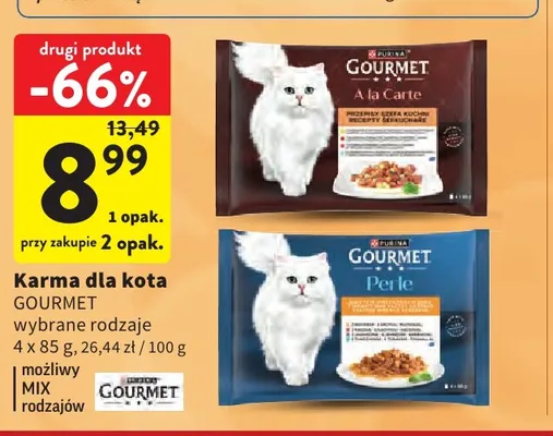 Karma dla kota Gourmet A la Carte 4-pak promocja w Intermarche