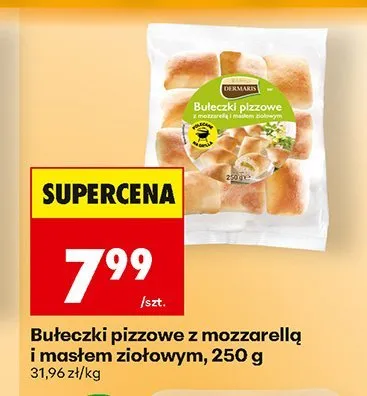 Bułeczki pizzowe z mozzarellą i masłem ziołowym Dermaris promocja w Biedronka