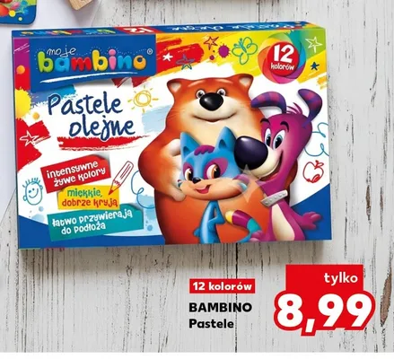 Pastele olejne Bambino 12 kolorów promocja w Kaufland