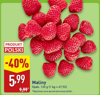 Maliny polskie promocja w Aldi