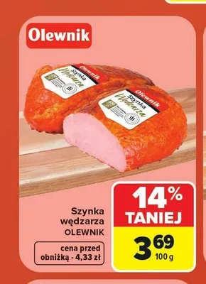 Szynka wędzarza Olewnik promocja w Carrefour