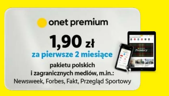 Subskrypcja Onet Premium promocja w Lidl