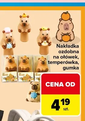Nakładka ozdobna na ołówek temperówka gumka Capybara Wikam promocja w Carrefour