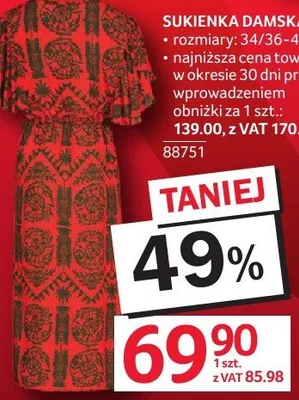 Sukienka damska rozmiary 34/36-46/48 promocja w Selgros