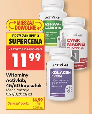 Witaminy Activlab 45 kapsułek promocja w Biedronka