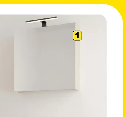 Szafka lustrzana wym. 60x60x15cm Bricomarche promocja w Bricomarche