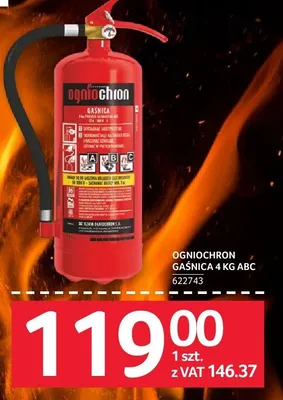 Gaśnica ogniochron 4 kg ABC promocja w Selgros