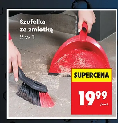 Szufelka ze zmiotką 2 w 1 Vileda promocja w Biedronka
