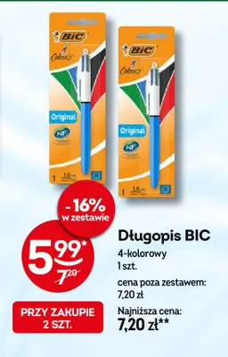 Długopis BIC 4-kolorowy promocja w Żabka