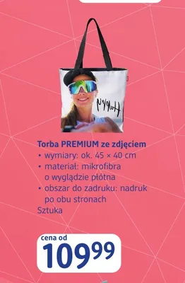 Torba PREMIUM ze zdjęciem FOTO Paradies promocja w Drogerie DM