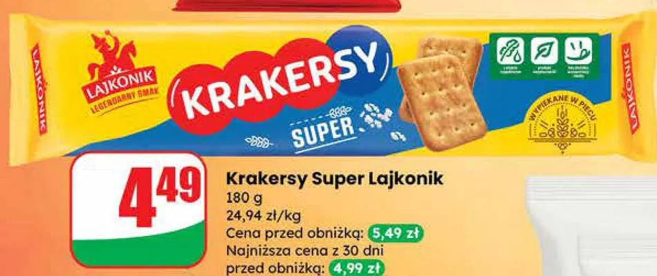 Krakersy Super promocja w Dino