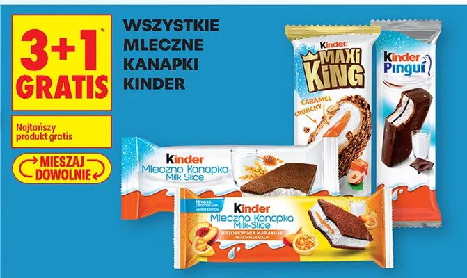 Kanapka mleczna 3+1 GRATIS promocja w Biedronka