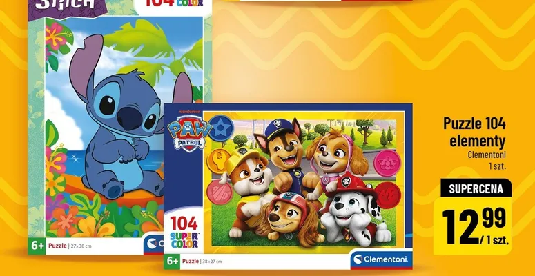 Puzzle 104 elementy Paw Patrol promocja w POLOmarket