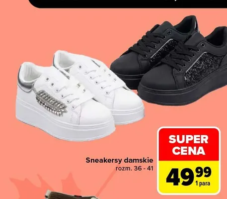 Sneakersy damskie promocja w Carrefour