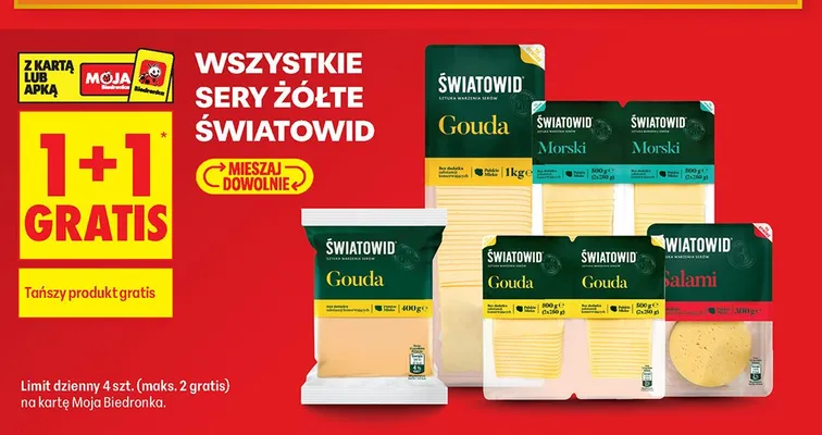 Ser żółty Światowid Gouda promocja w Biedronka