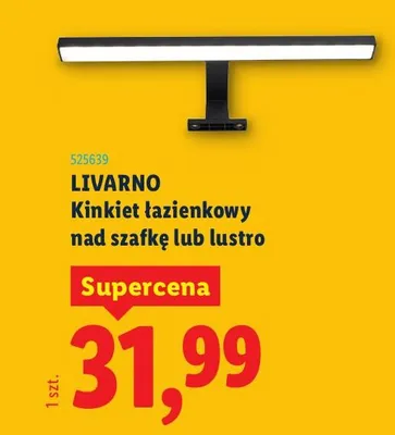 Kinkiet łazienkowy nad szafkę lub lustro Livarno promocja w Lidl