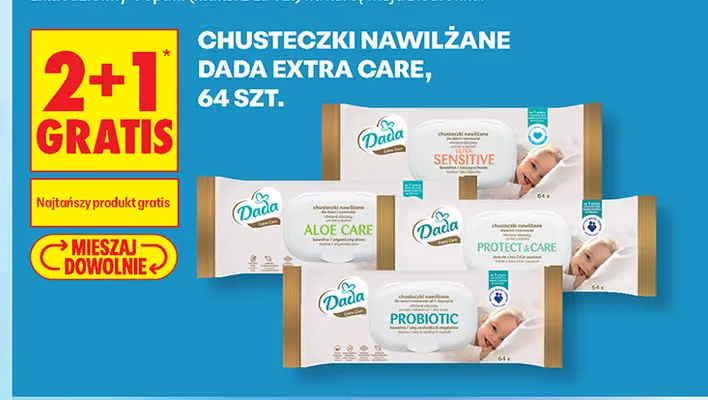 Chusteczki nawilżane Babydream promocja w Biedronka