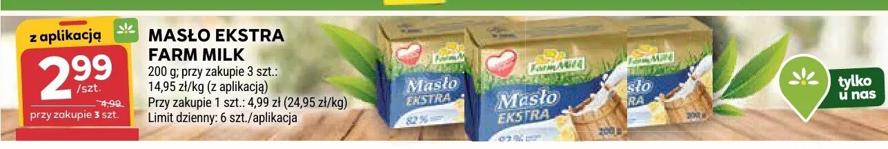 Masło ekstra promocja w Stokrotka