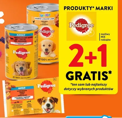 Karma dla psów Pedigree Adult puszka promocja w Intermarche